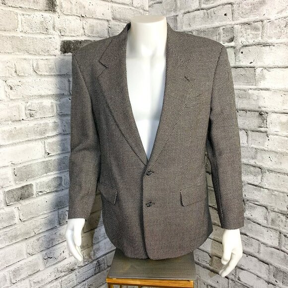Harry Rosen Other - Vintage Union Made Harry Rosen Black White Wool Blazer Sport Coat